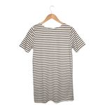 Lulus Striped Boxy Short Sleeve Round Neck Sweater Dress White S Photo 1