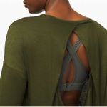 Lululemon  Heathered Landscape Green Get Set Long Sleeve Shirt Photo 3