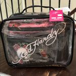 Ed Hardy NWT  Clear Cosmetic Bag Set with Tattoo Design 4 Pieces Photo 4