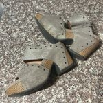 Naked Feet Silver Shimmery Wedges Size 6 Photo 4