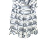 BB Dakota One-Shoulder Striped Ruffle Romper White Blue Size 2 Photo 5