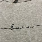 Burn Boot Camp Women’s Lightweight Gray Cropped Sweatshirt Large Photo 4