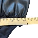 Love X Design Black Faux Leather Pleated Cups Cami Bodysuit Size Large Photo 5