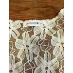 Crowned Free One Lace Floral Lace Ivory Shawl Kimono Cover Up Festival Size 10 Photo 1