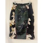 Katharine Kidd pencil skirt floral brocade sz 10 Black Photo 1