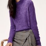 Aritzia Wilfred Corteta Lightweight Mock Neck Sweater Purple- Size Medium Photo 2