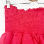 Free People Womens Fun In The Sun Cotton Smocked Tube Top Ruffle Peplum Size L Photo 5