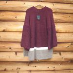 Do Everything In Love NWT Super Soft Maroon Bell Sleeve Cardigan Sweater S M L XL Photo 4