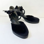ANTAINA Lolita Black Velvet Side Bow Kitten‎ Heels Coquette Demure Size 7 Photo 7