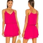 Krisa NWT  Revolve Smocked Waist Cami Mini Dress Pink Tier Size Medium Photo 10