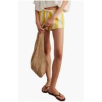 Free People  hot hot hot shorts yellow white striped cotton boho mini shorts S Photo 1