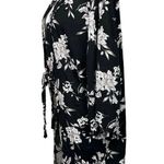Spiritual Gangster Black Floral Tie Front Kimono Robe Swimwear Cover Up One Size Photo 1