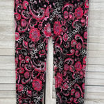 POOF! Women's Stretch Lace Floral Leggings Black/Pink-M/L Photo 0