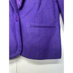 Adolfo International Women’s 100% Wool Blazer Size 8 Purple Single-Button Photo 3