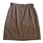 🆕 Joseph Abboud lightweight wool pencil skirt knee length mid rise brown sz 12 Photo 0