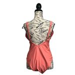 Kona Sol Women’s Orange One Piece Swimsuit L Adjustable Straps VNeck Summer Swim Photo 4