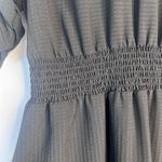 Who What Wear Black Fit & Flare Dress Ruched 1/2 Sleeves Smocked Waist Size XS Photo 8