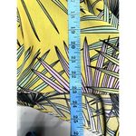 Lulumari  Tropical Print Palm Tree Print Yellow One Shoulder Kimono Sleeve Photo 8