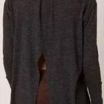 Free People We The Free Gray Tunic Top SZ M Split Back Turtleneck Photo 1