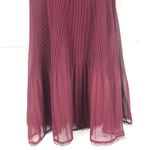 Lulus LULU’S Burgundy Pleated Ruffle Halter Swing Mini Dress Size Small Party Cocktail Photo 2