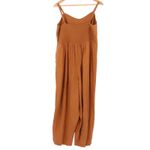 Old Navy  Linen Blend Cami Jumpsuit Wide Leg Warm Coffee Womens Granola  Size XL Photo 6