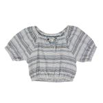 Madewell Jacquard Keyhole Striped Crop Top XS Photo 3
