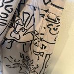 Leslie Fay  Vintage Black and Tan Abstract Patterned Long Sleeve Dress Photo 3