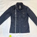 Pacific&Co Vintage 90s Denim . Spanish-Designed Bomber Cargo Utility Jacket - Navy - M Photo 14