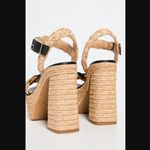 Castaner  Agnes Natural & Black Woven Raffia  Tall Sandals Platform Heels 39 US 8 Photo 2