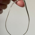 Sterling Silver Herringbone Bracelet Snake Chain Clasp Made in Italy 7 inch Photo 0