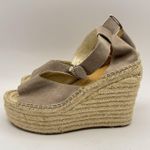 Soludos Positano Suede Platform Wedge Sandal Size 6 Brown Tan New Photo 1