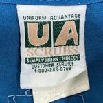 Uniform Advantage  UA Scrubs Solid Blue Scrub Top Shirt Size XS Photo 5