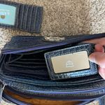 Kathy Van Zeeland  Blue faux Pat.Croc Embossed Organizer Crossbody Bag purse Photo 4