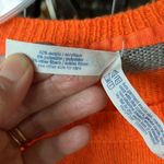 Aeropostale  Sweater Orange Silver Stripe Lightweight Womens Small Crewneck Photo 8