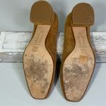 MIISTA LONDON Corduroy Chunky Heel Leather Pumps Tan Photo 5