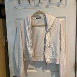 Brandy Melville White Brandy Zip-Up Melville Cropped Photo 0