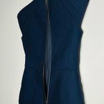 CATHERINE DEANE Navy Oralia Cap Sleeves Square Neckline Sheath Mini Dress Size 4 Photo 6