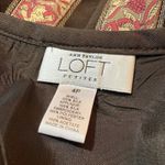 Ann Taylor  Pleated Silk Skirt Cottage Academia 4P Embroidered Tapestry Lined Photo 6