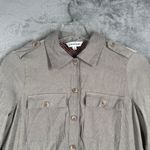 Davi & Dani Utility Jacket Womens M Gray Aztec Southwestern Back Shacket Boho Photo 3