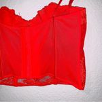 ZARA New Women Red Sexy Embroidered Underwire Corset Size 34B Photo 11