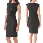 Diane Von Furstenberg  Gabi Felted Ruched Wool Blend Charcoal Gray Dress Size 6 Photo 1