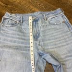 American Eagle Distressed 90s Straight Denim Jeans Womens 16 Destroyed Ripped Photo 2