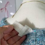 Chico's Y2K  Blue Knit Heathered Sequin‎ Off The Shoulder Sweater Womens 2/Large Photo 5