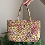 Vera Bradley  Yellow and Pink Paisley Quilted Mini Bag Photo 0
