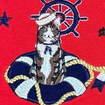 Bonworth Vintage 80s 90s Nautical Kitty Cat Tee Top Size Large Sailing Photo 12