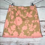 Spartina 449 Spartina Sz L Tan - Pink Floral Ruffle Pull On Faux Wrap Skort - Skirt w/ Shorts Photo 1