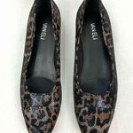 VANELI Leopard Print Leather Flats Frankie Sz 9.5 Slip On Shoes Animal Print Black Photo 0