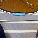 J. McLaughlin  Woman's Navy & White Striped Classic Midi Dress Size Medium Photo 2