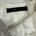 BCBGMAXAZRIA White Lace Crop Top Lined Adjustable Straps Size Large Photo 2