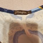 J. McLaughlin  Elegant Chain Print Women's Top - Blue and Gold Photo 3